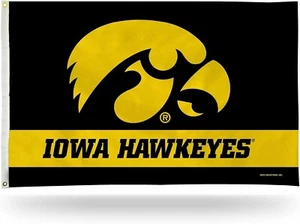 Iowa Hawkeyes Flag 3'X5' Flag Primary Logo - Picture 1 of 1