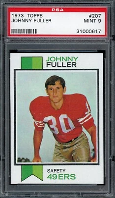 1973 Topps Football #207 Johnny Fuller PSA 9 - Image 1 of 2