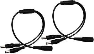 2er-Pack 1 bis 2 Wege DC Power Splitter Kabel Zylinder Stecker 5,5 m x 2,1 m für CCTV kam - Bild 1 von 12