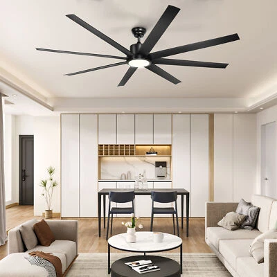 72 Inch Ceiling Fans with LED Light and Remote 6 Speed Reversible Quiet DC Motor - Image 1 of 4