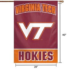 Virginia Tech Hokies 28x40 Vertical Flag Brand New