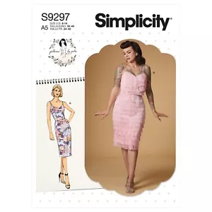 SIMPLICITY 9297 MISSES SWEATHEART DRESSES Sewing Pattern Sizes 6-14 & 14-22 - Picture 1 of 7
