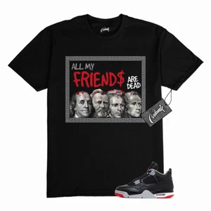 4 Bred Reimagined Cement Grey Varsity Red Summit Shirt Match FRIENDS Jordan - Picture 1 of 9