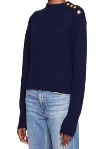 Rag and Bone Sweater Nancy Merino Wool Navy Blue Size Small - Picture 1 of 5