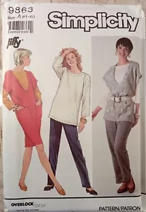 SIMPLICITY 9863 Tabard Jumper VTG 90s Fashion Sew Pattern UNCUT XS S M L XL - Picture 1 of 7