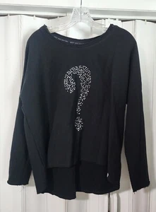 Marc New York Performance Women's Black Sparkle ? Long Sleeve Sweatshirt Size M - Picture 1 of 4