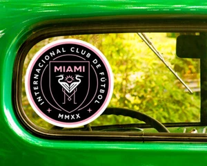 2 MIAMI INTERNATIONAL SOCCER STICKER Decal Bogo For Car Bumper Free Shipping - Picture 1 of 1