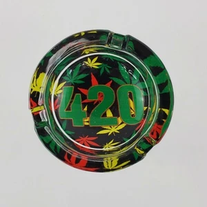 Heavy Glass Ashtray with 3.25" wide 309811-6 - Picture 1 of 4