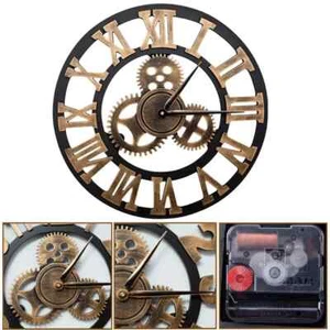 58CM Extra Large Roman Numerals Skeleton Wall Clock Big Giant Open Round Home - Picture 1 of 15