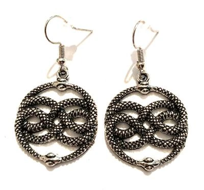 La Storia Infinita Auryn Orecchini Medaglione Atreiu Bastian Snake Nichel Free  - Immagine 1 di 3