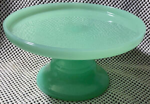 Vintage 1940's Green Milk Glass Cake Stand From Set of Bull TV Show