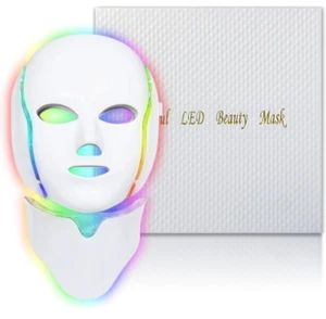 Blue Red Light Therapy Mask for Face, 7 Colors LED Face Mask Light Therapy, Led - Picture 1 of 7
