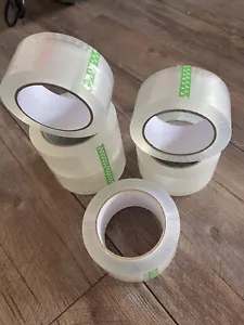 6 rotoli nastro trasparente resistente dimensioni: 1,8 pollici x 100 iarde - Foto 1 di 11