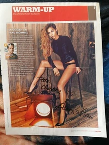 Signed ANN KATHRIN BROMMEL Page Model Singer Footballers wife Autograph - Picture 1 of 3