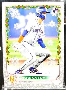 *LIQUIDATION* 2022 TOPPS BASEBALL HOLIDAY RC GOSUKE KATOH SNOW METALLIC # HW149 - Picture 1 of 2