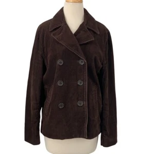 Lauren Ralph Lauren Women's Brown Corduroy Double Breasted Jacket/Blazer Size M - Picture 1 of 7