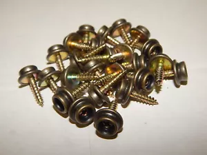 25 SCREW-IN SNAP FASTENERS STUDS BUTTONS 5/8" ANTIQUE BRASS FINISH UPHOLSTERY - Picture 1 of 2