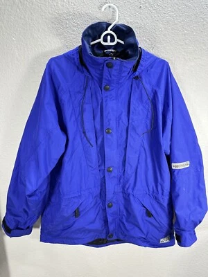 Men's Obermeyer Blue Full Zip Hooded Jacket Windbreaker Mesh Lightweight Sz S - Image 1 of 4