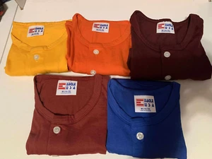 NUEVO LOTE 5 CAMISETAS EAGLE EE. UU. BOTÓN JUVENIL MEDIANA (10-12) 50% ALGODÓN 50% POLIÉSTER - Imagen 1 de 10