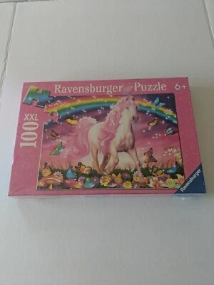 Rompecabezas Ravensburger Unicornio Rosa 100 Piezas XXL Hecho en Alemania 14 x 19" Foto 1 de 4