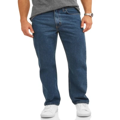 Mens Jeans Denim Classic Pants Big Size (30-54) Men's Relaxed Fit Jeans  - Image 1 of 4