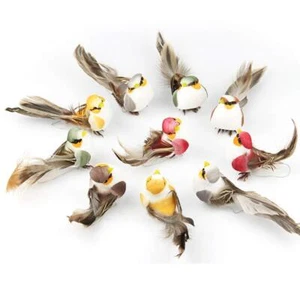 12pcs Artificial Foam Feather Birds Mini Decorative Love Bird Ornaments for W... - Picture 1 of 6