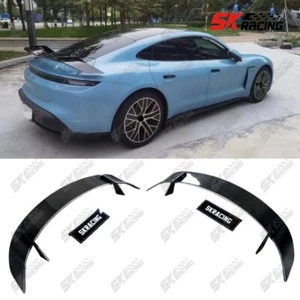Real Carbon Fiber Rear GT Body Kit Spoiler Wing For Porsche Taycan 2020-2024 - Picture 1 of 21