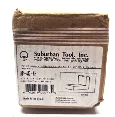 Suburban 工具 iNC. AP-443-NH 角板带无孔,3" X 4" X 1 /18 — 第 1/4 张图片