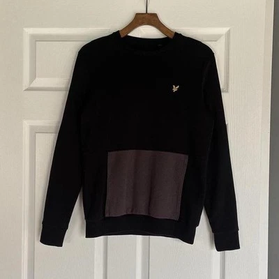 Lyle & Scott Black Sweatshirt Mens Size Small Embroidered Logo Designer Crewneck - Image 1 of 4