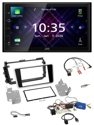 JVC DAB 2DIN Lenkrad Bluetooth USB Autoradio für Nissan Micra 17-20 Rückfahrkame - Bild 1 von 4