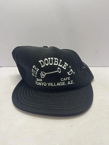 VINTAGE Double D Mütze Cap Snap Back Trucker Mesh Tonto Village AZ Bar Cafe 80er - Bild 1 von 6