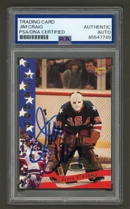 Tarjeta firmada por Jim Craig 1995 Signature Rookies Miracle on Ice #9 (PSA) 1980 EE. UU. - Imagen 1 de 2