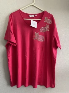 Gatos Quacker Factory para mujer talla grande 2X rosa con cuentas - Imagen 1 de 9