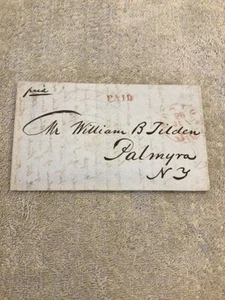 1852 Stampless Cover/Letter Boston MA to Palmyra NY PAID Talks of Estate  C#HM - Picture 1 of 3