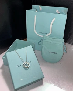 [Excellent+] TIFFANY & Co 1837 Interlocking Circles Necklace Pendant Silver 925 - Picture 1 of 5