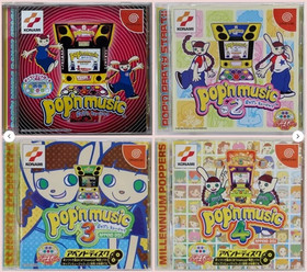 Pop'n Music 1 2 3 4 Append Disc Music Game set Konami Sega DC Dreamcast Japan