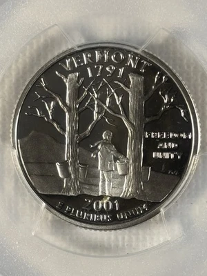 2001 S 25C Silver Vermont Quarter PCGS PR69DCAM - Image 1 of 4