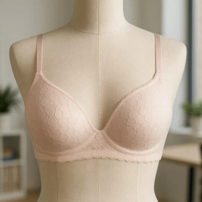 Fredericks of Hollywood Pink Floral Lace Valerie Push Up Underwire Bra 34C NWT - Image 1 of 4