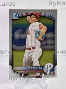 Béisbol Wen-Hui Pan 2025 Bowman #BCP-6 base cromada 1st Philadelphia Phillies - Imagen 1 de 2