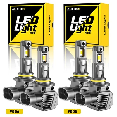 AUXITO 9005 9006 Combo LED Headlight High Low Beam Bulbs 200W 6500K Super White - Image 1 of 4