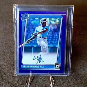 2021 Panini Donruss Optic Baseball Rated Rookie Jesus Sanchez RRS-JE Auto #d /75 - Picture 1 of 3