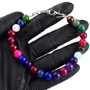 Pink Ruby &Sapphire , Amethyst 92.00.Cts Beaded Sparkling Bracelet VK 66 E706 - Picture 1 of 3