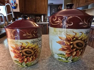 CERTIFIED INTERNATIONAL 2-teiliges Kanister-Set Toskanische Sonnenblumen Tre Sorelle Studios - Bild 1 von 10