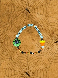 Trick Or Treat Spider Halloween Bracelet! - Picture 1 of 1