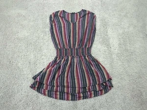Vestido Rails Mujer Grande Rojo Lucca Brava Rayas Ahumado 30% Lino Mini Informal - Imagen 1 de 8
