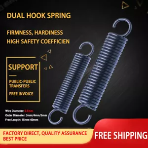 Wire Diameter 0.5mm Spring Steel Tension Spring With Dual Hook Length 15mm-60mm - Picture 1 of 9