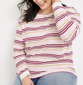 *MAURCIES-SIEMPRE 25% DE DESCUENTO~Sudadera a Rayas Cruzadas Espalda (Seleccionar Talla)~NUEVA CON ETIQUETAS~MN - Imagen 1 de 4