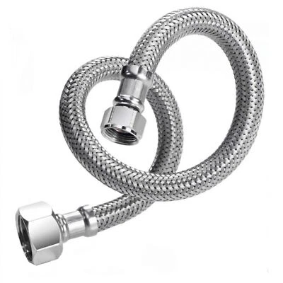 TUCAI Manguera flexible manguera blindada 3/8" DN8 acero inoxidable baño inodoro cocina fontanería agua potable