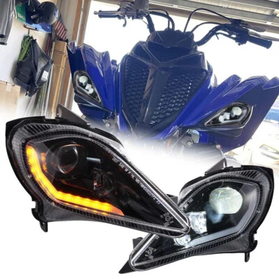 LED headlight for YAMAHA RAPTOR YFZ 450X 700R YFM 250 350 700 LIGHT 2006-2024 - Image 1 of 4