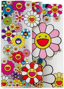 Tarjeta de Navidad de Navidad de Flores Takashi Murakami con sobre NUEVA - Imagen 1 de 2
